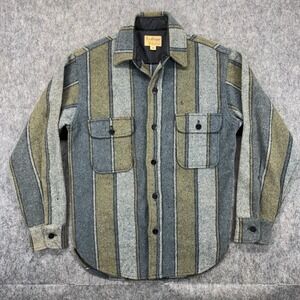 Fox Knapp CPO Shirt Wool Shirt Jacket Men's Small Wool USA Military Navy Green